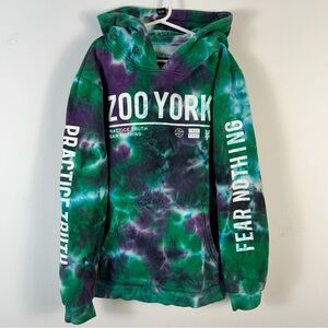 Zoo York Kids Tie-Dye Hoodie - Green and Purple